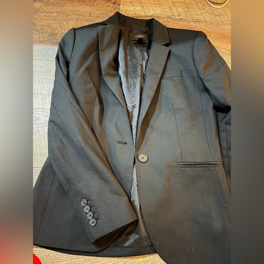 Jcrew Super 120's Black Blazer